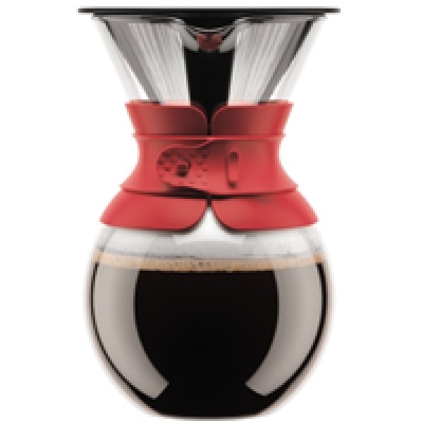 画像1: ボダム  プアオーバー ドリップ式コーヒーメーカー　　　　　　　　1.0L （レッド）  (1)