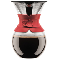 画像1: ボダム  プアオーバー ドリップ式コーヒーメーカー　　　　　　　　1.0L （レッド） 